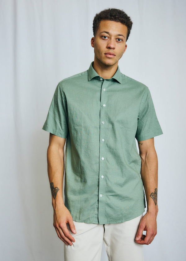 BS Hauger Casual Modern Fit Shirt - Green