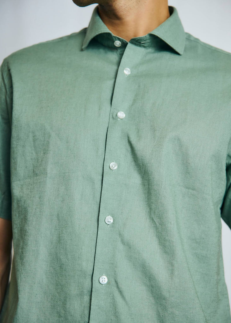 BS Hauger Casual Modern Fit Shirt - Green