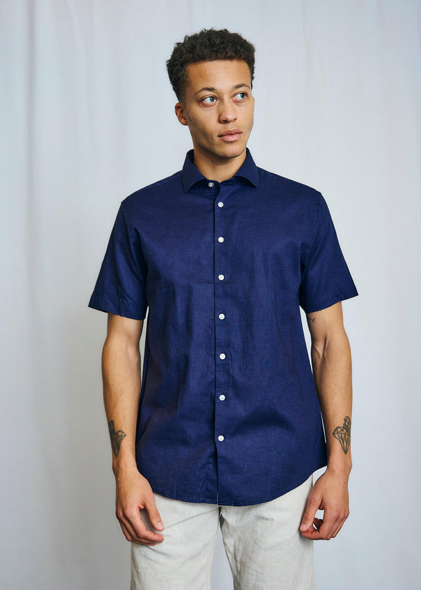 BS Hauger Casual Modern Fit Shirt - Navy