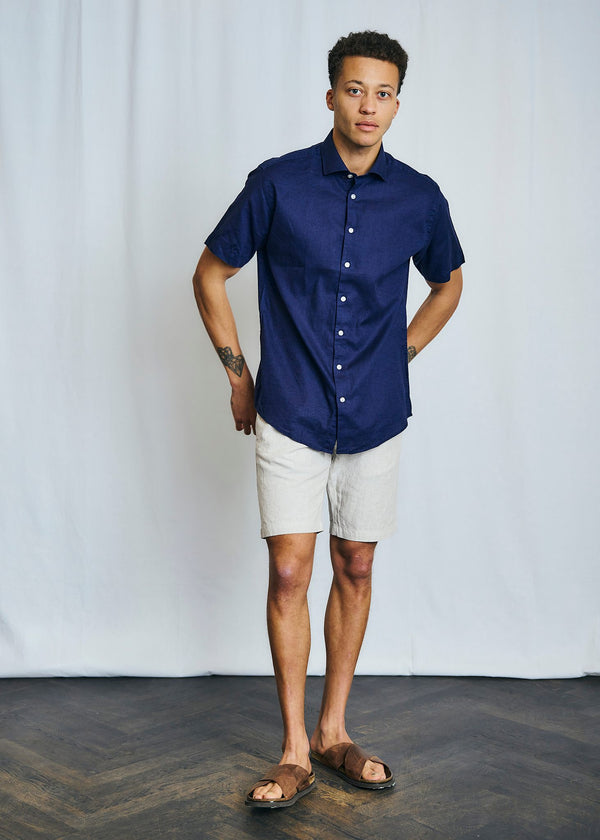 BS Hauger Casual Modern Fit Shirt - Navy