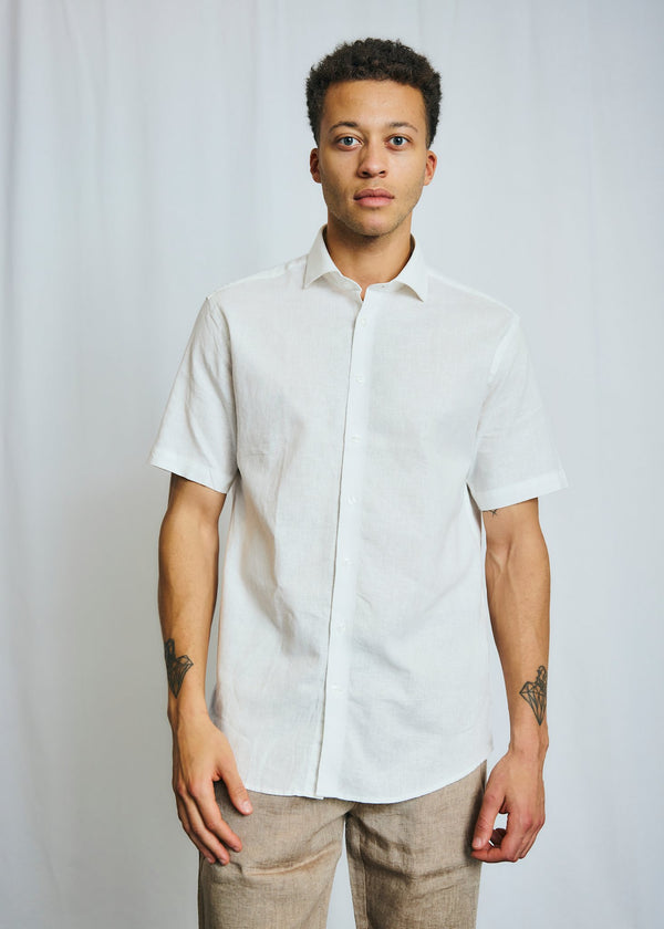 BS Hauger Casual Modern Fit Shirt - White