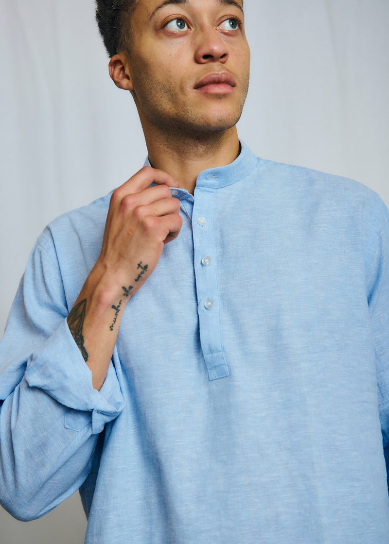 BS Crawford Casual Modern Fit Shirt - Light Blue