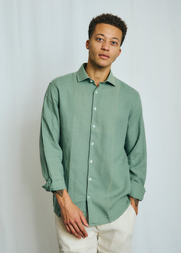 BS Antonelli Casual Modern Fit Shirt - Green