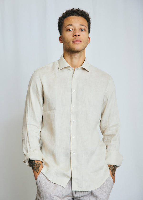 BS Antonelli Casual Modern Fit Shirt - Sand