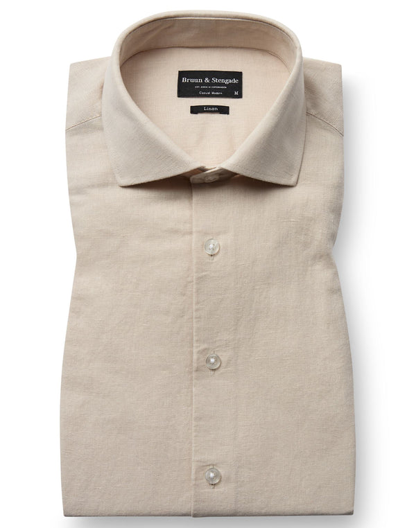 BS Antonelli Casual Modern Fit Shirt - Sand