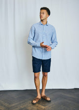 BS O'Sullivan Casual Modern Fit Shirt - Blue/White