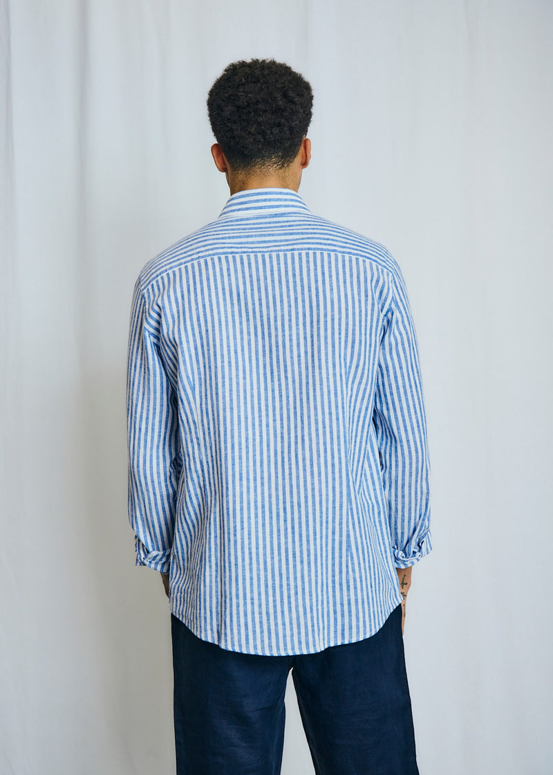 BS O'Sullivan Casual Modern Fit Shirt - Blue/White