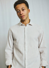 BS O'Sullivan Casual Modern Fit Shirt - Sand/White