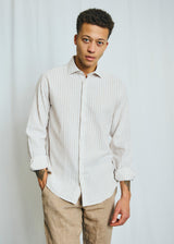 BS O'Sullivan Casual Modern Fit Shirt - Sand/White