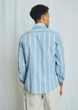 BS Correa Casual Modern Fit Shirt - Light Blue/White