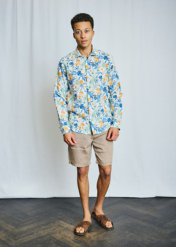 BS Bearman Casual Modern Fit Shirt - White
