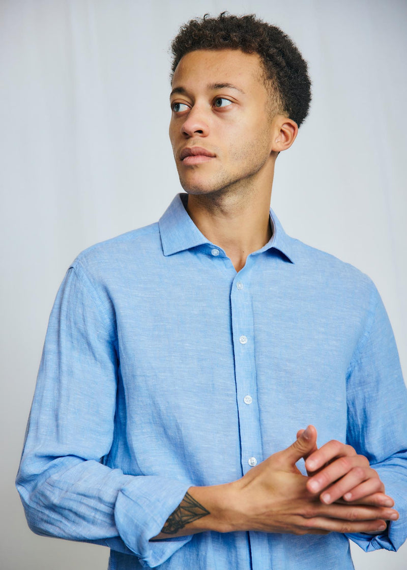 BS Antonelli Casual Modern Fit Shirt - Light Blue
