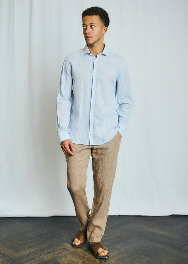 BS Antonelli Casual Modern Fit Shirt - Sky
