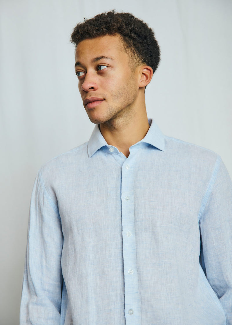 BS Antonelli Casual Modern Fit Shirt - Sky