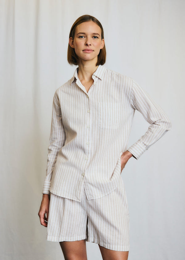 BS Aglaia Regular Fit Shirt - Sand/White