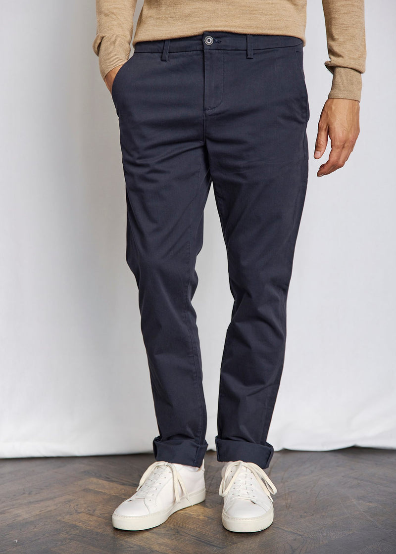 BS Malik Regular Fit Chinos - Navy