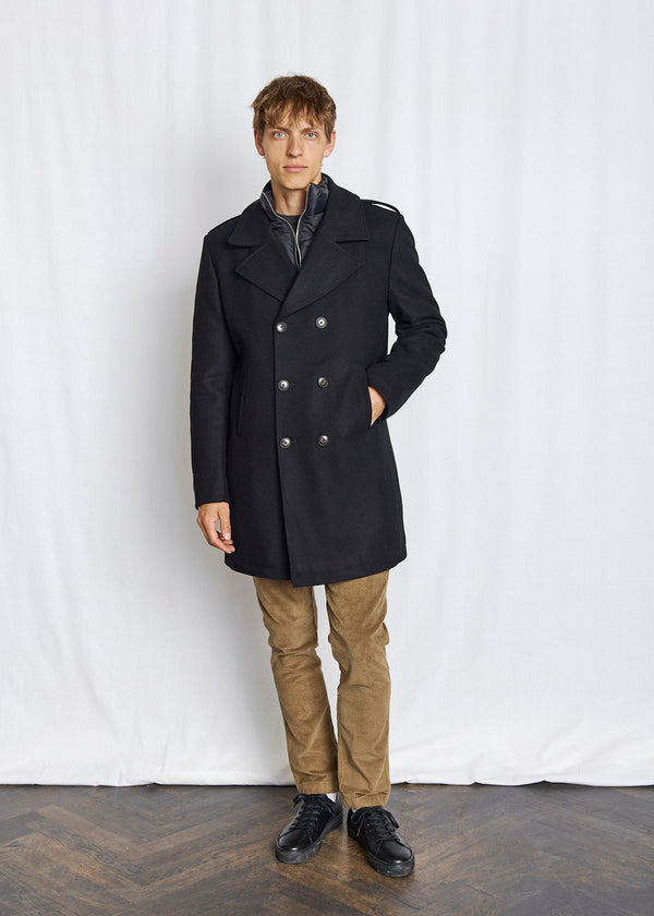 BS Nelson Slim Fit Coat - Black