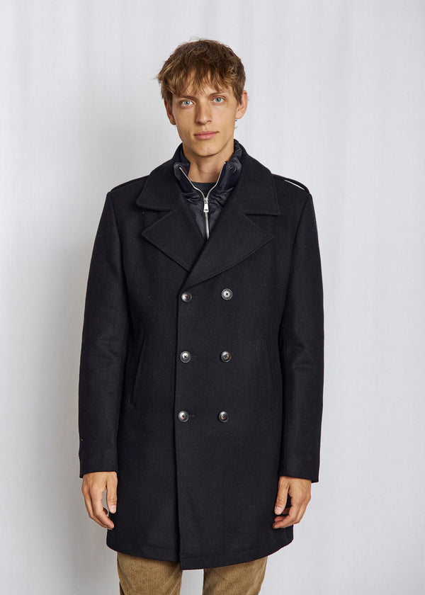 BS Nelson Slim Fit Coat - Black