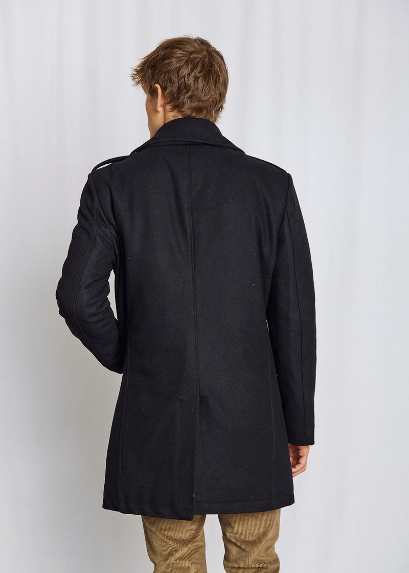 BS Nelson Slim Fit Coat - Black