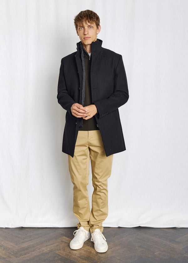 BS Ontario Slim Fit Coat - Black
