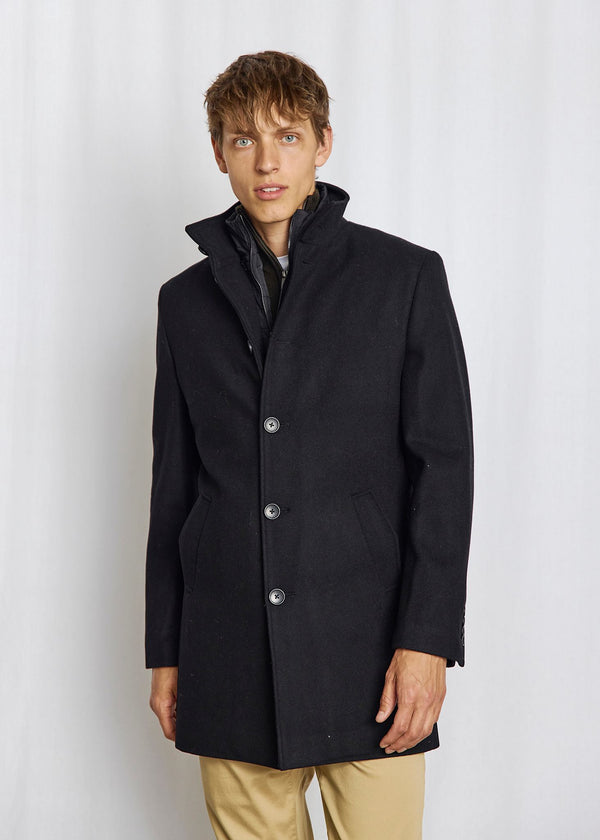 BS Ontario Slim Fit Coat - Black