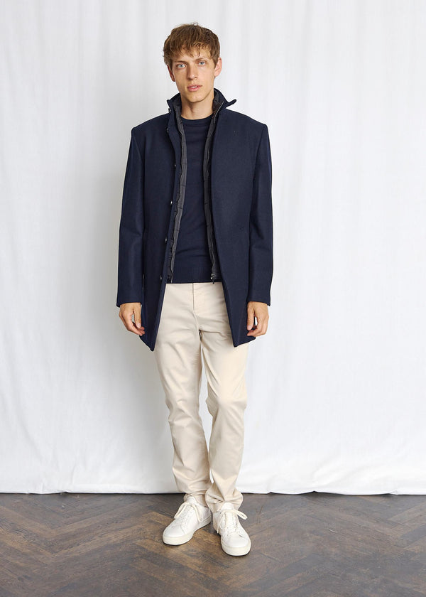 BS Ontario Slim Fit Coat - Navy
