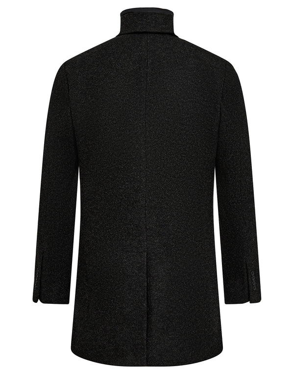 BS Auckland Slim Fit Coat - Charcoal