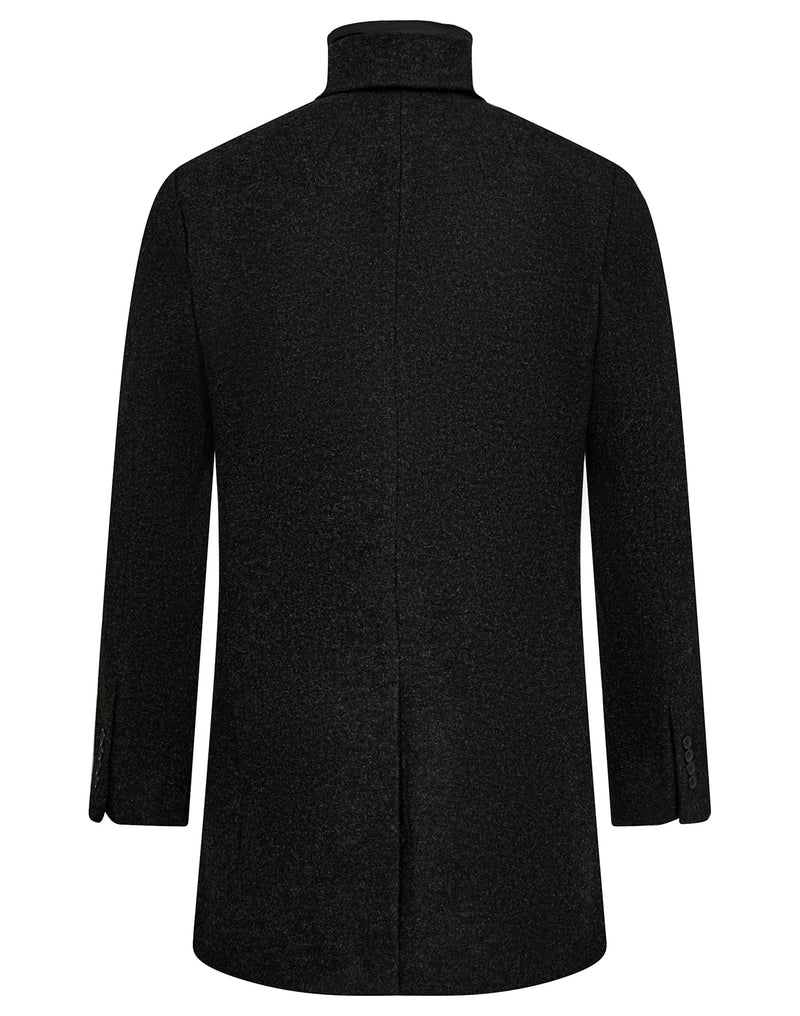 BS Auckland Slim Fit Coat - Charcoal