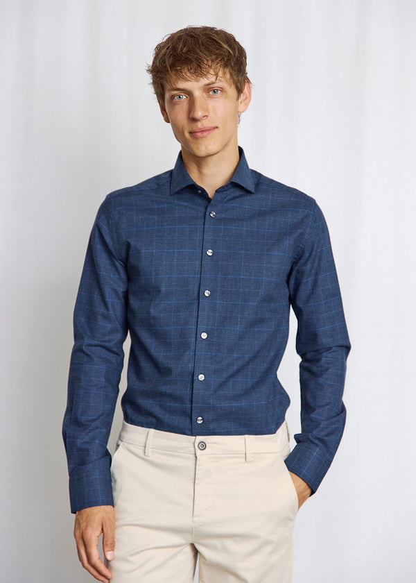 BS Bogaerts Slim Fit Shirt - Navy