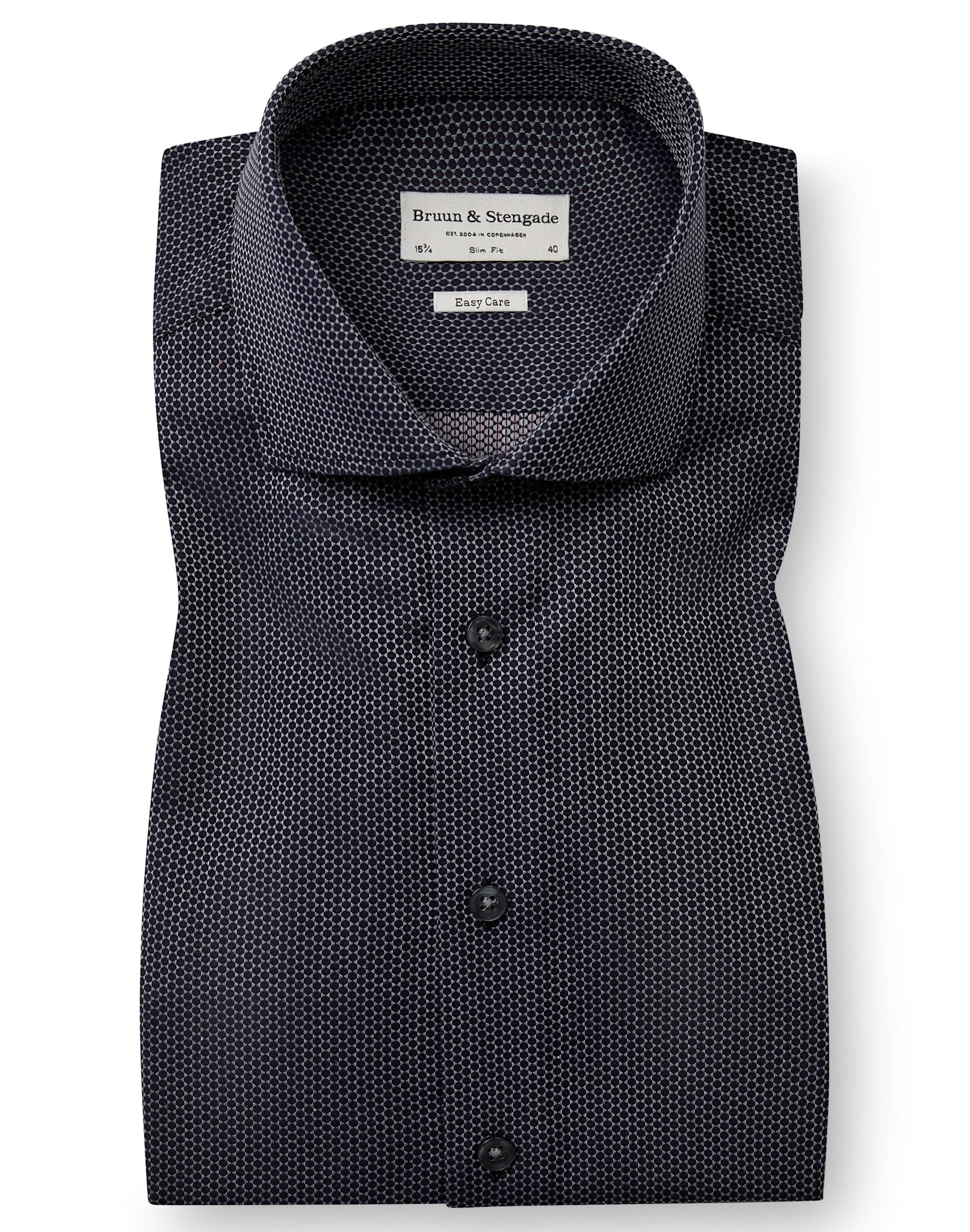 BS Gray Slim Fit Shirt - Navy