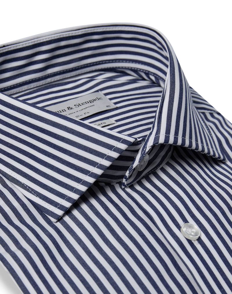 BS Rodriguez Slim Fit Shirt - Navy/White