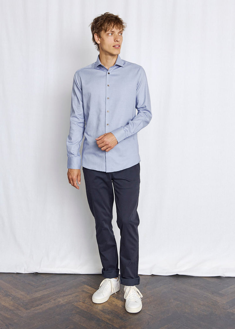 BS Seager Slim Fit Shirt - Dark Blue