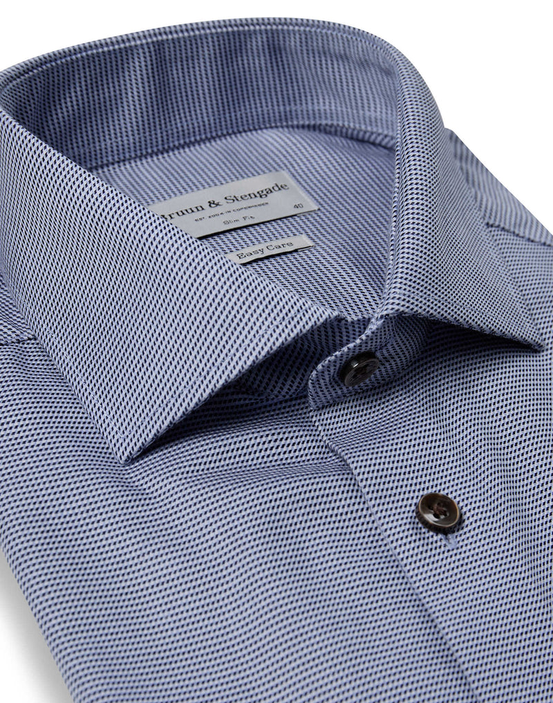 BS Seager Slim Fit Shirt - Dark Blue