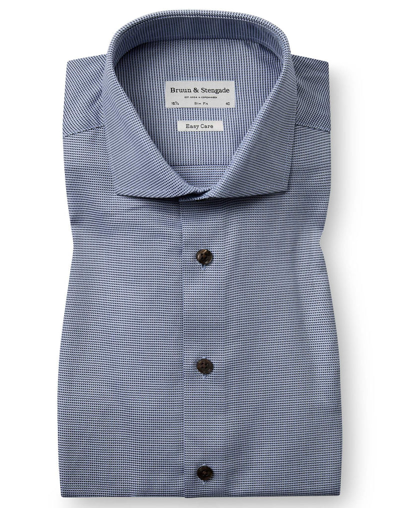 BS Seager Slim Fit Shirt - Dark Blue