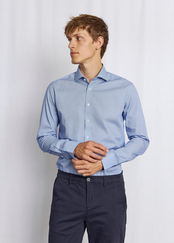 BS Wheeler Slim Fit Shirt - Blue