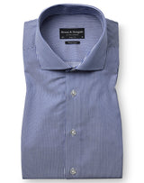 BS Yordan Modern Fit Shirt - Dark Blue/White