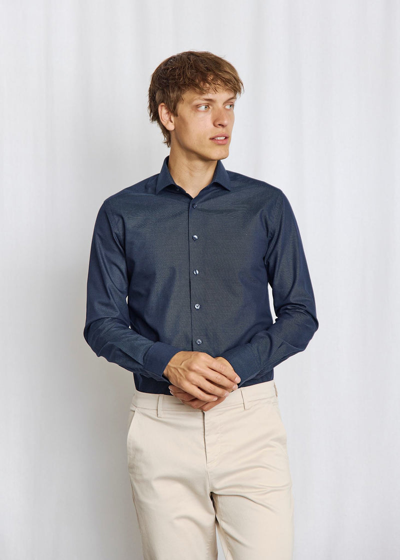 BS Randy Modern Fit Shirt - Navy