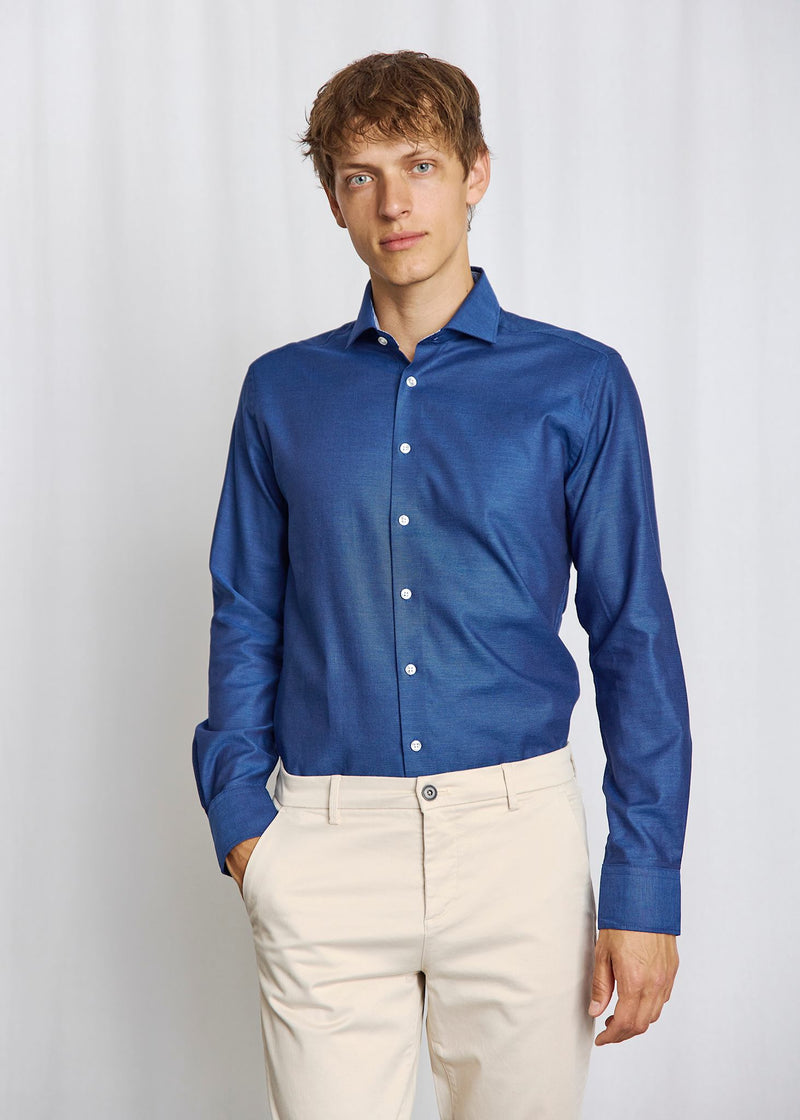 BS Yandy Modern Fit Shirt - Dark Blue