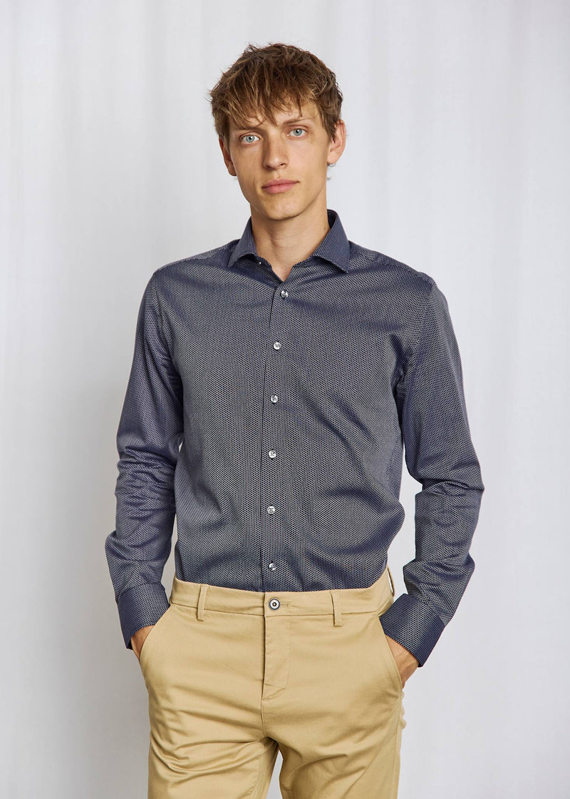 BS Sonny Modern Fit Shirt - Navy