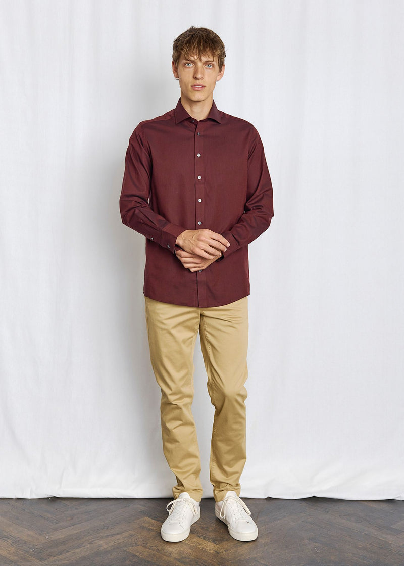 BS Manny Modern Fit Shirt - Burgundy
