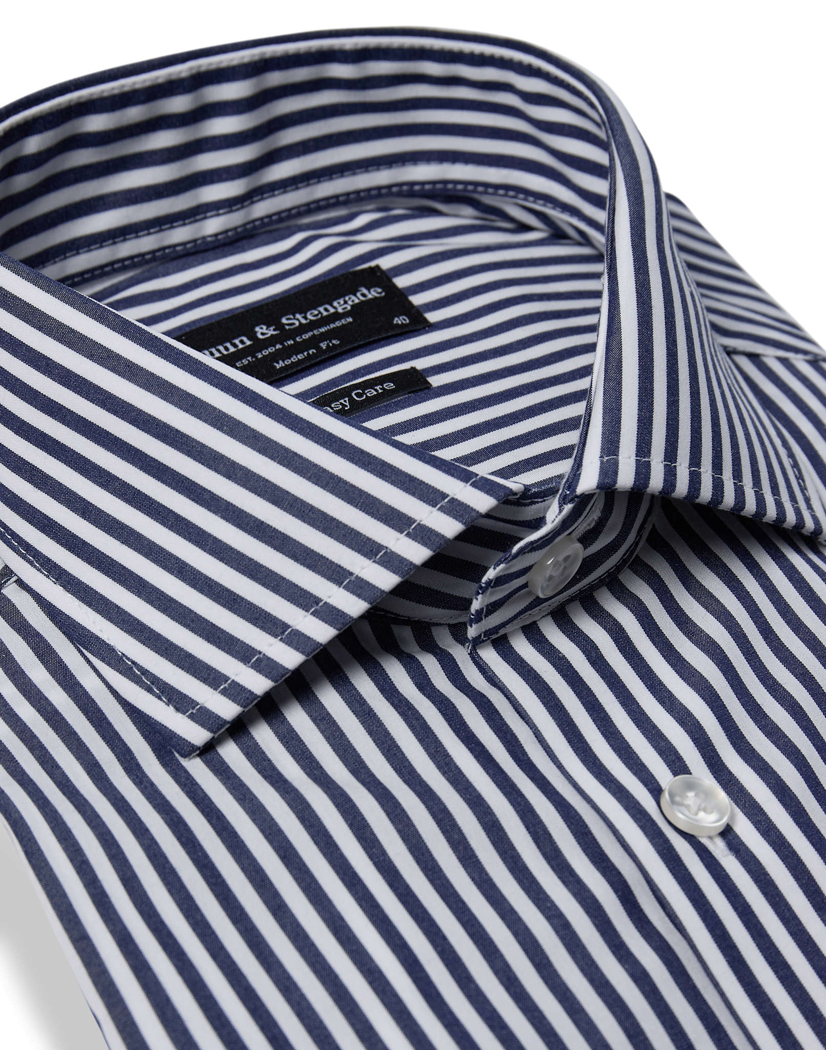 BS Julio Modern Fit Shirt - Navy/White