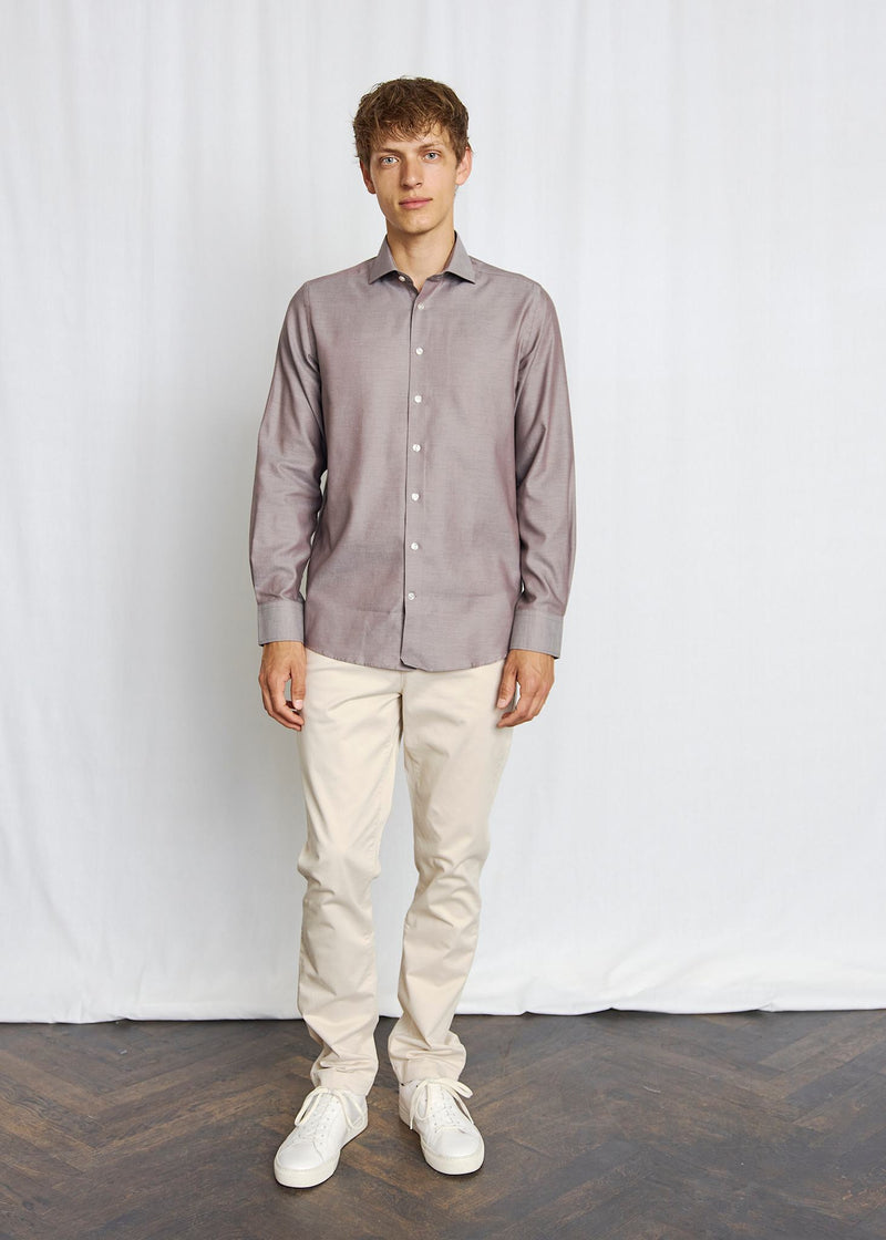 BS Spencer Modern Fit Shirt - Brown
