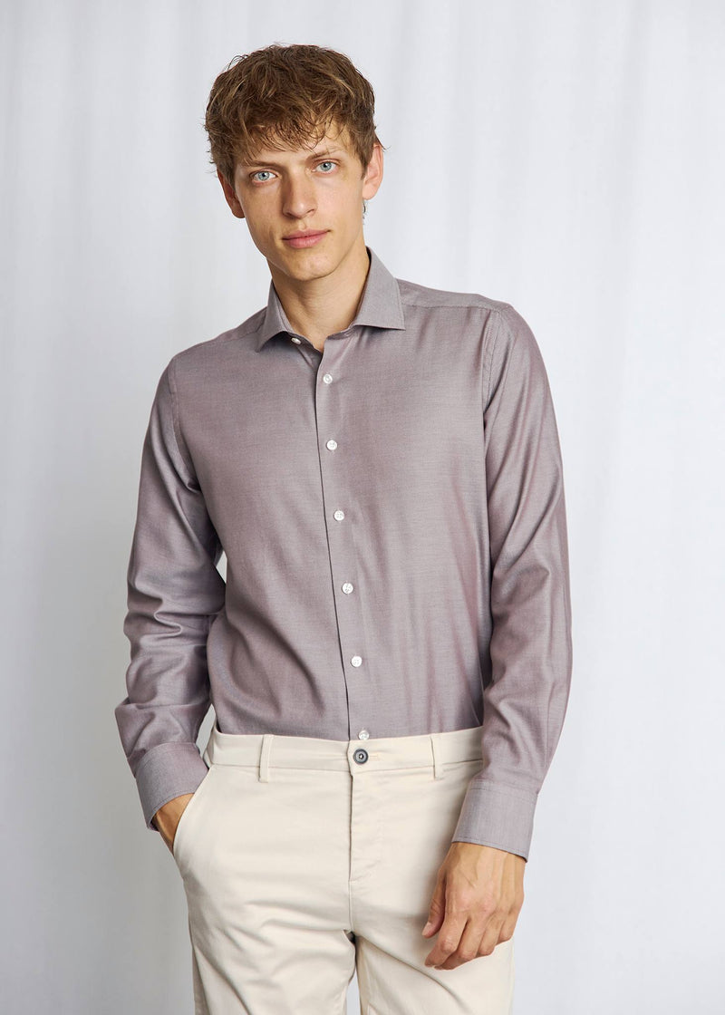 BS Spencer Modern Fit Shirt - Brown