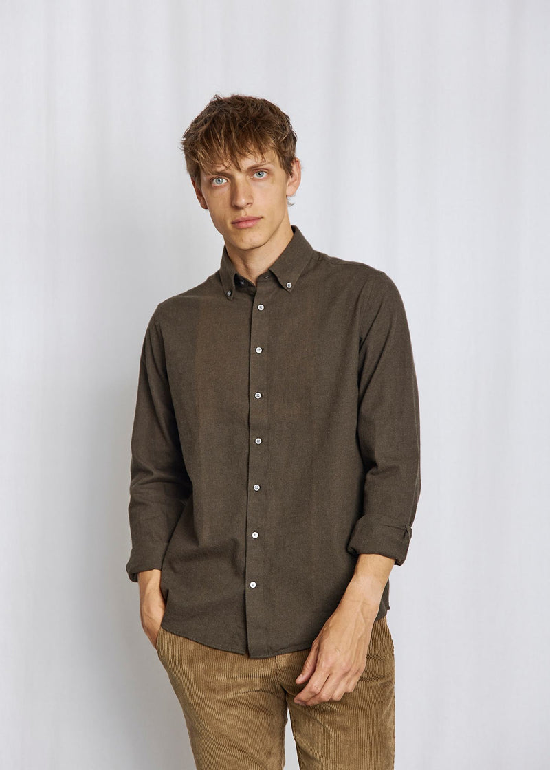 BS Faruk Casual Modern Fit Shirt - Army