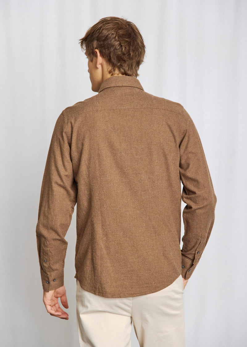 BS Faruk Casual Modern Fit Shirt - Brown