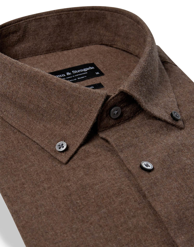 BS Faruk Casual Modern Fit Shirt - Brown