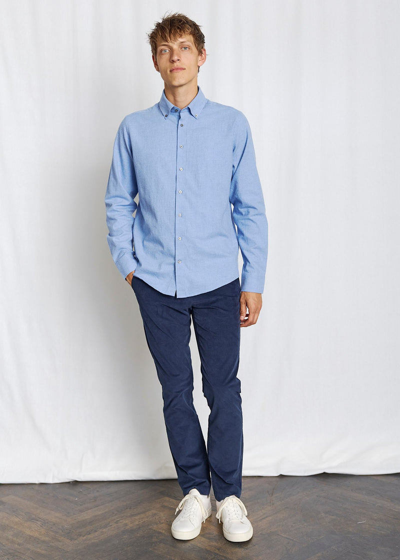 BS Faruk Casual Modern Fit Shirt - Light Blue