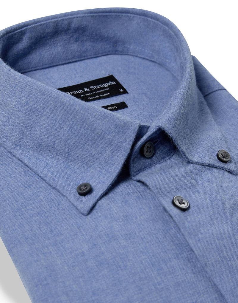 BS Faruk Casual Modern Fit Shirt - Light Blue