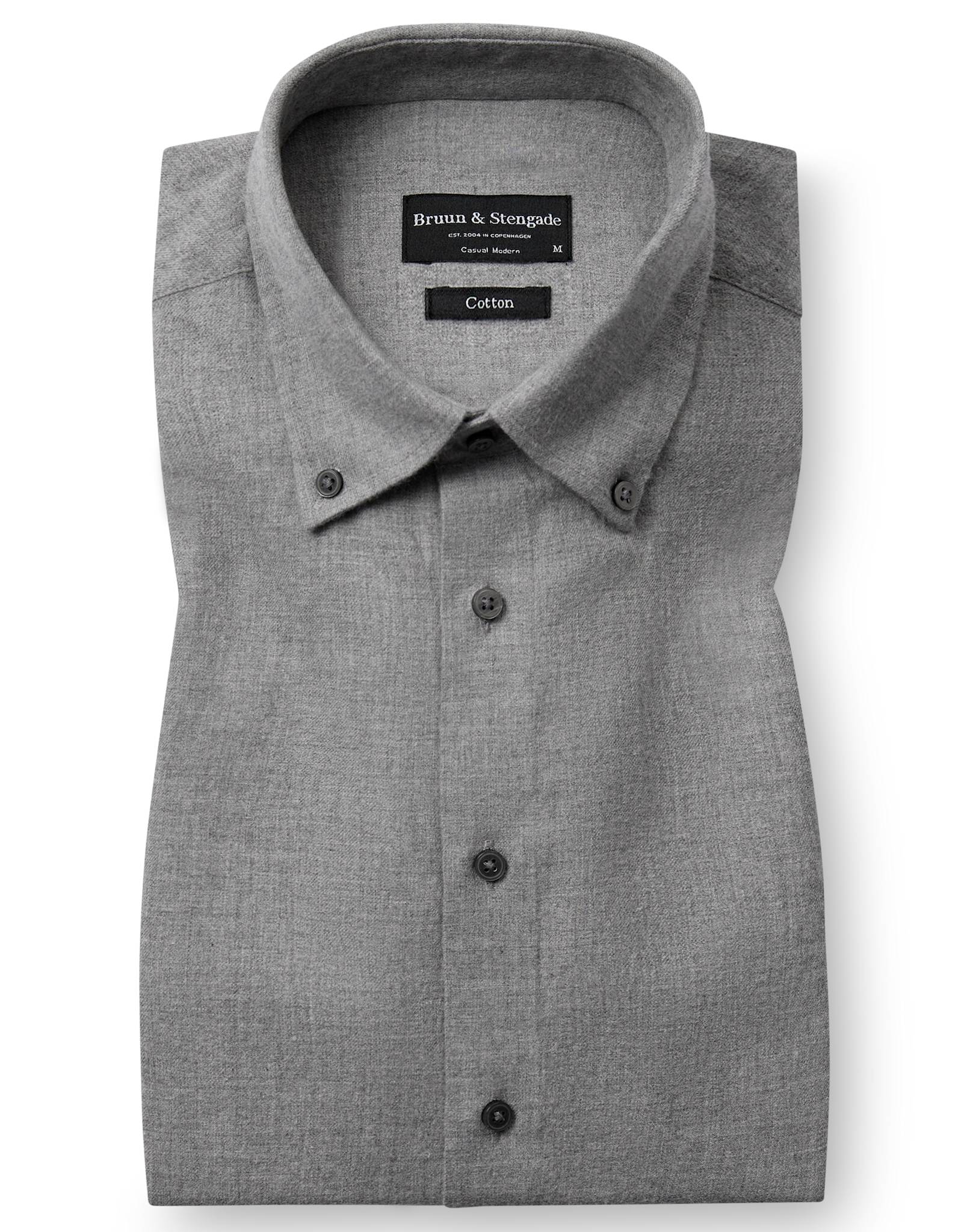 BS Faruk Casual Modern Fit Shirt - Light Grey