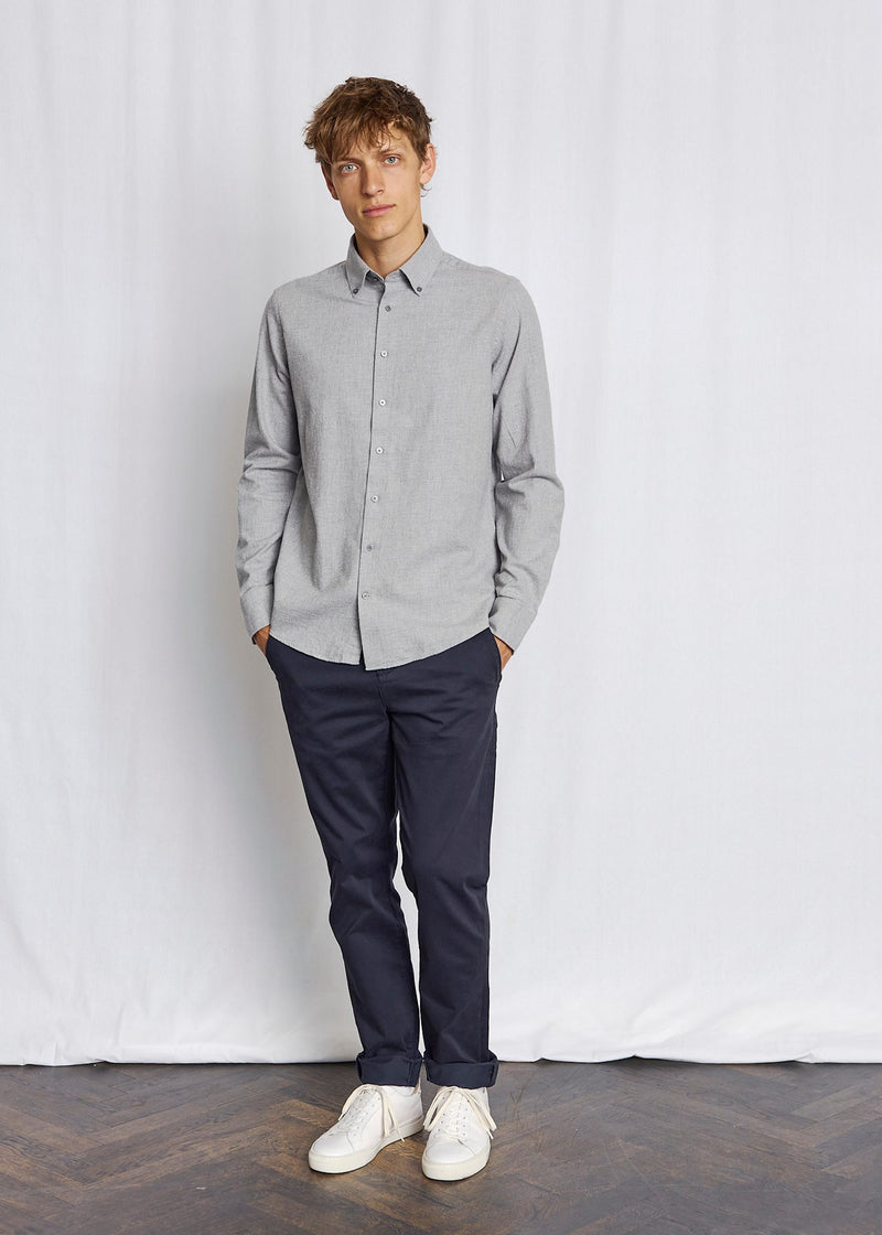 BS Faruk Casual Modern Fit Shirt - Light Grey